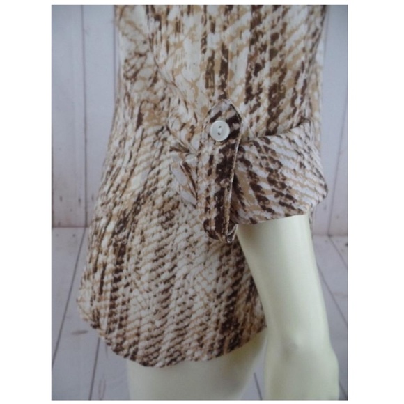 Lucky Brand Blouse Top M Cotton Button Down - Picture 2 of 6